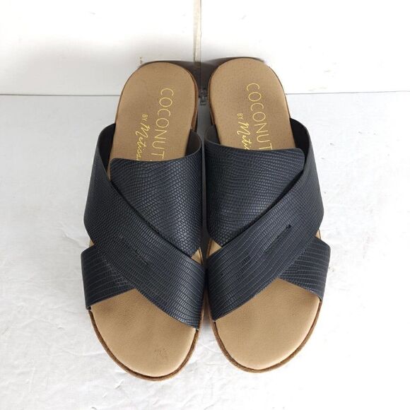 Coconuts By Matisse Women's Study US 8M Black Wedge Slide Sandals Shoes - Picture 12 of 14